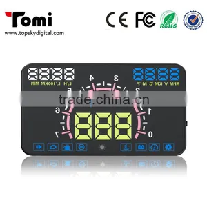 New 5.8inch Car Hud Head Up Display for All Cars With OBD2 Interface Plug Play Speed,RPM Fuel Consumption Display thumbnail-1