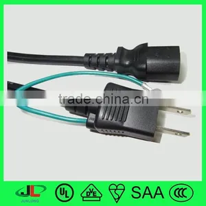PSE 2 Pin Plug Electrical Cable Wire With Grounding Wire and IEC C13 Plug thumbnail-1