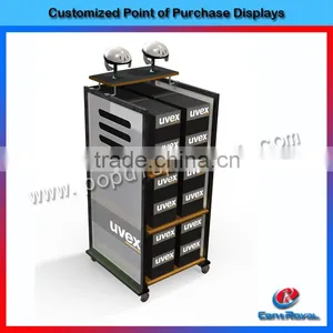 China Supplier Flooring Wood Display Rack Stand for Helmets thumbnail-1