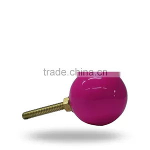 Acrylic Small Round Dark Pink Knobs thumbnail-2