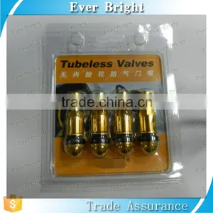 Auto Valve Vehicles Tubeless Plug in Wheel Valve Cap Gold Tone 4PCS thumbnail-6