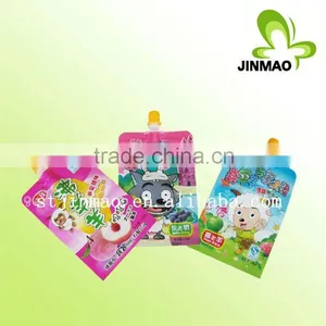 Colorful Printing Side Gusset Fruit Juice Spout Plastic Bag thumbnail-1