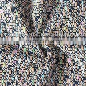 Houndstooth Polyester Viscose Wool Fabric, 100% Wool Tweed Fabric for Formal Wear thumbnail-3