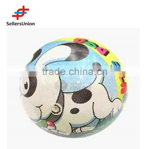 No. 1 Yiwu Agent Cheap Durable Cute Dog Pattern Inflatable Wholesale Beach Ball PVC Toy Ball 22cm thumbnail-1