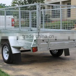 2016 Top 1 Hot Sale !!!!7x4ft Hot Dipped Galvanized Aluminium Ramp Caged Box Trailer thumbnail-5