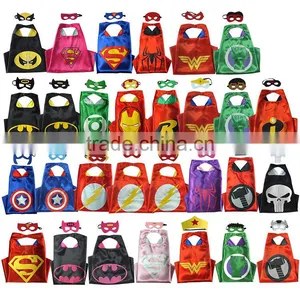 Double Layer 70cm Satin Kids Super Mario Bros Costume Cape and Masks thumbnail-4