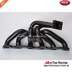 Mertop 3mm Thick Black Coated Niss** Skyline GTR R32 R33 R34 RB26DET RB26 T4 TWIN TOP MOUNT Turbo Exhaust Manifold thumbnail-4