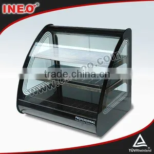 Table Top Fast Food Shop Black Mirror Electric Hot Food Display Showcase thumbnail-1
