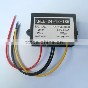 24V Turn 12V1.5A 24V Car Power Converter Turn Down 12V 24V 12V Step-down DC-DC Transformer thumbnail-3