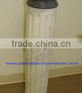 NATURAL STONE ZIARAT WHITE MARBLE PEDESTALS thumbnail-4