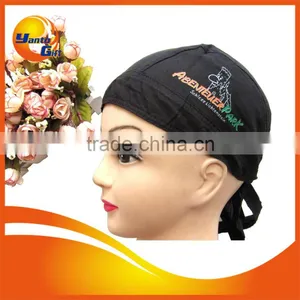 Logo Embroidery Bandana Hat Black Bandana Hat thumbnail-1