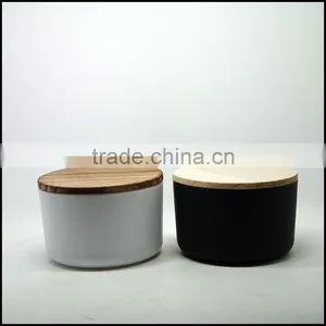 20oz Large Sprayed Colored Candle Jars Matte Black Glass Candle Holder thumbnail-2