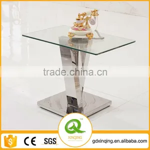 D407 Cheap Price Stainless Steel Glass End Tables thumbnail-1
