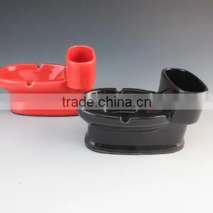 White Ceramics Type Funny Closestool Shaped Eco-friendly Ashtray thumbnail-2