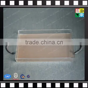 Wholesale Clear Acrylic Serving Tray, Plexiglass Decorative Tray for Food thumbnail-1