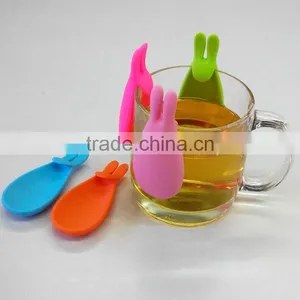 Factory Custom Promotional Gift Creative Rabbit Silicone Tea Bag Holder thumbnail-1