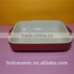 Stock Ceramic Microwave Safe Porcelain Square Ovenware With Handle thumbnail-3