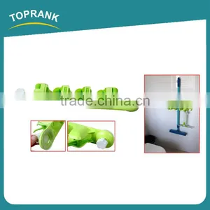 Toprank Plastic 3-Position Garage Closet Kitchen Tool Organizer Wall Mounted Mop Broom Holder Organizer With Sucker thumbnail-1