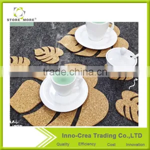Leaf Shape Personalized Cork Place Mat thumbnail-1