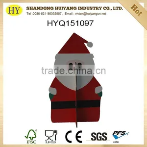 Table Top Laser Cut Wooden Santa Claus Christmas Decoration thumbnail-1