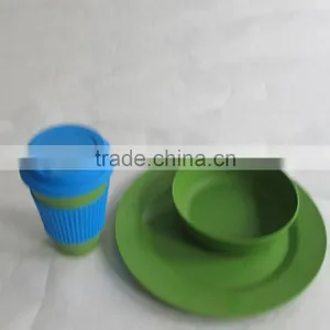 High Standard Eco-friendly Affordable Bamboo Fiber Tableware Set thumbnail-3