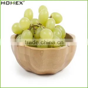 Luxury Bamboo Wooden Clear Fruit Salad Serving Bowl/Homex_Factory thumbnail-1
