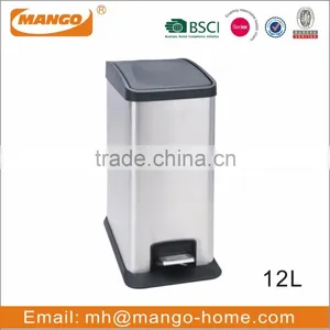 Slim Kitchen Stainless Steel Foot Pedal Trash Bin thumbnail-5