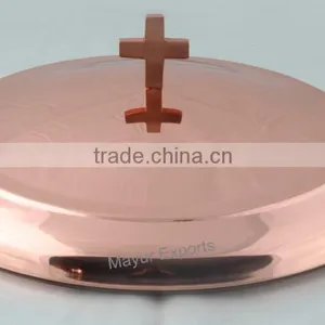 Stainlesss Steel Copper Plated Bread Plate Cover thumbnail-1