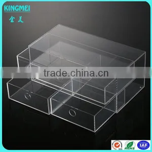 Customize Your Size and Logo Transparent Wholesale 3 Drawers Acrylic Jewelry Universal Box thumbnail-4
