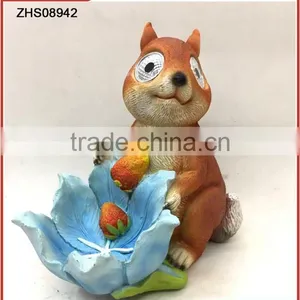 Squirrel Design Blooming Bath Outside Lighting Solar Power thumbnail-1