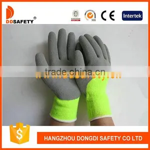 DDSAFETY 10 Gauge Acrylic Fiber Gloves Knitted Gloves With Late 3/4 Coated Open Back thumbnail-1