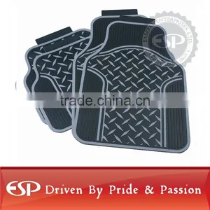 #41110 Black Road Racer Latex PVC Universal Fit Car Floor Mat thumbnail-1