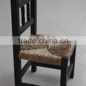 Solid Wood Children Chair With Ratten Cushion thumbnail-3