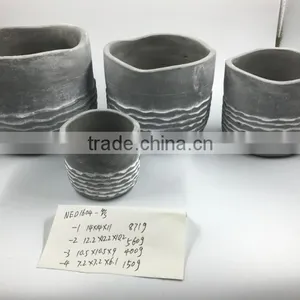 Round Cement Flower Pot for Decorative thumbnail-1