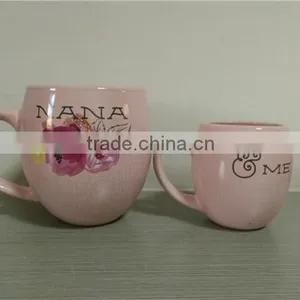 Simple Design Customized Logo Ceramic Coffee Mug With C-handle thumbnail-2