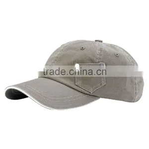 Blank Washed Denim Dad Cap And Lighter Pouch On The Side thumbnail-6