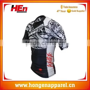 Hongen Apparel Short Sleeve Mma Custom Printed Rash Guards thumbnail-1