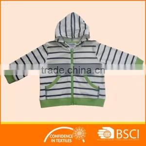Spring And Autumn Striped Cotton Soft Baby Jackets thumbnail-1