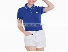 Women Polo t Shirt, Short Sleeve, 100% Cotton thumbnail-1