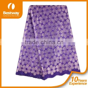 International Standard Competitive Price High Quality African Swiss Lace Fabrics SL0350 thumbnail-2