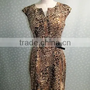 Animal Print Casual Sleeveless Dresses thumbnail-1