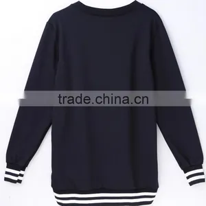 Custom Print Christmas Sweatshirt Ribbed Neak Black Oversized Sweater 100 Cotton Crew Neck Sweat Shirt thumbnail-2