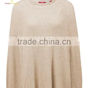 Fashion Knitted Women Merino Poncho Pattern thumbnail-4