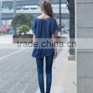 Casual Blouse for Young Lady Latest Summer Shirt Loose Style Blouse for Young Ladies thumbnail-3