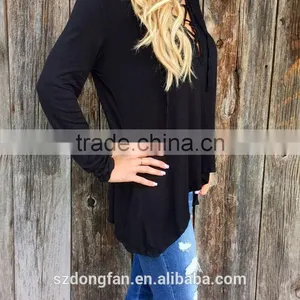 New Spring Autumn Casual Women Tshirt Loose 100% Cotton Top Tee Lady's V-neck Tshirts Plu Size thumbnail-2