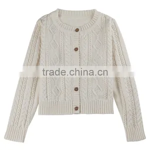 S60705B 2017 New Casual Style Girls Cardigans Sweaters O-Neck Long Sleeve Girls Cardigan Sweater thumbnail-3
