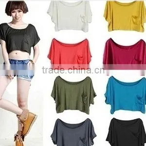 Fashion Women Crop Top Plain thumbnail-2
