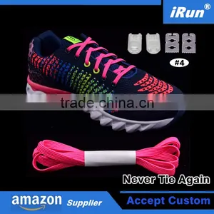 Flexible No Tie Shoe Lacing System - Easy to Untie Shoe Lace - Pink Simple-Tie Shoelaces for Son and Daughter thumbnail-1