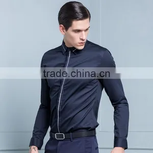 New Design Navy Colour Italian Shirt Men Long Sleeve 2016 thumbnail-2