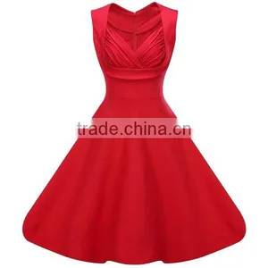 Walson Women Retro Popular Party Dresses Lady Tube Short V-neck Mini Casual Clothing Pinup Hip Hop Vintage Dress thumbnail-1